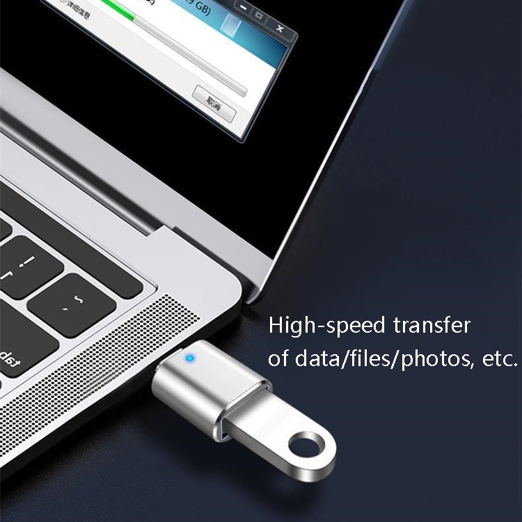 3 PCS USB 3.0 Female to USB-C / Type-C Male OTG Adapter with Indicator Light(Black)