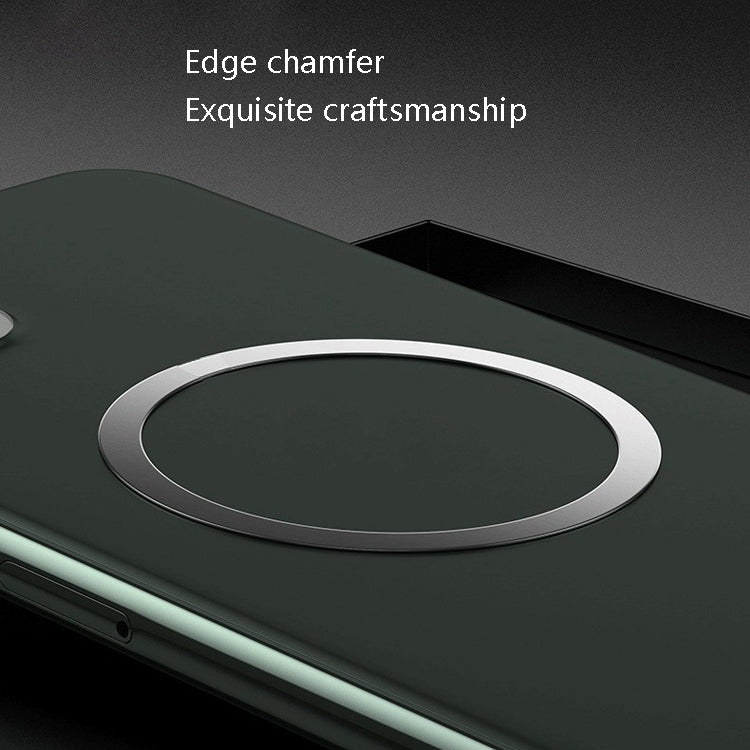 Ring Car Magnetic Suction Wireless Charger Lead Magnetic Ring Back Sticker, Color: Silver