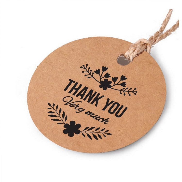 100pcs /Pack Kraft Paper Gift Tag With 20m Hemp Rope(L-01)