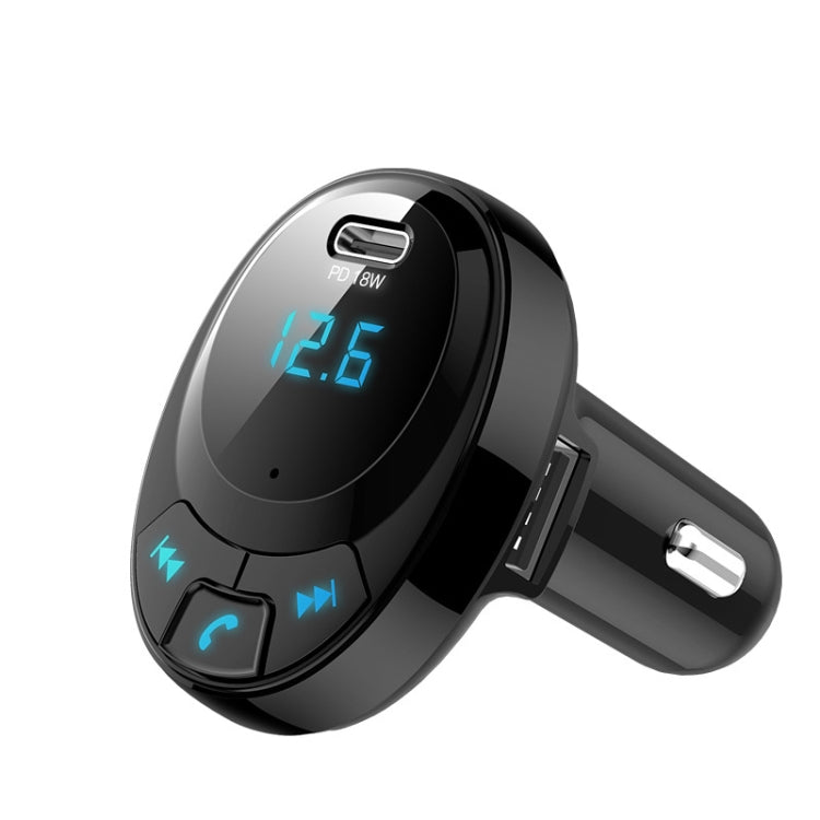 BT09 Car Bluetooth MP3 Digital Display Dual USB Charger(Black)