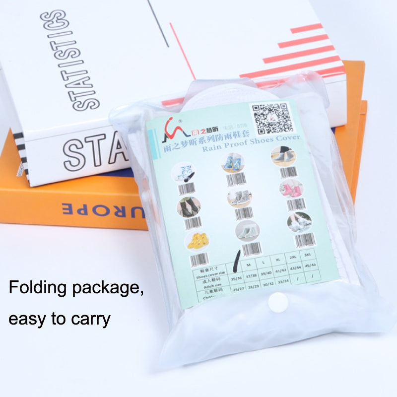 1 Pair Rainy Outdoor Anti-Skid Waterproof Shoe Cover Thickening Repetitive Use Shoe Cover XXL(White)