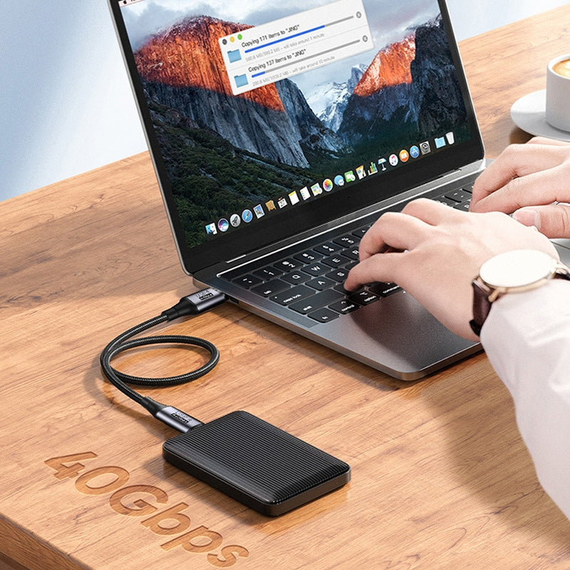PD 100W Type-C to Type-C Fast Charging Nylon Braided Cable, Model: 1 m
