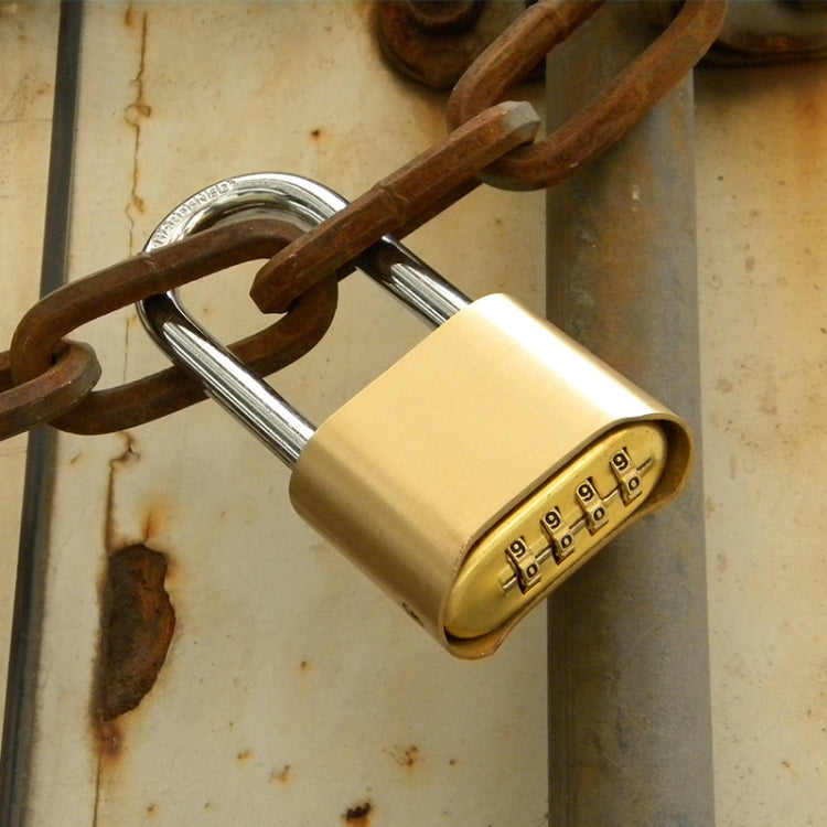 Brass Large Long Warehouse Door Logistics 4 Bit Password Lock