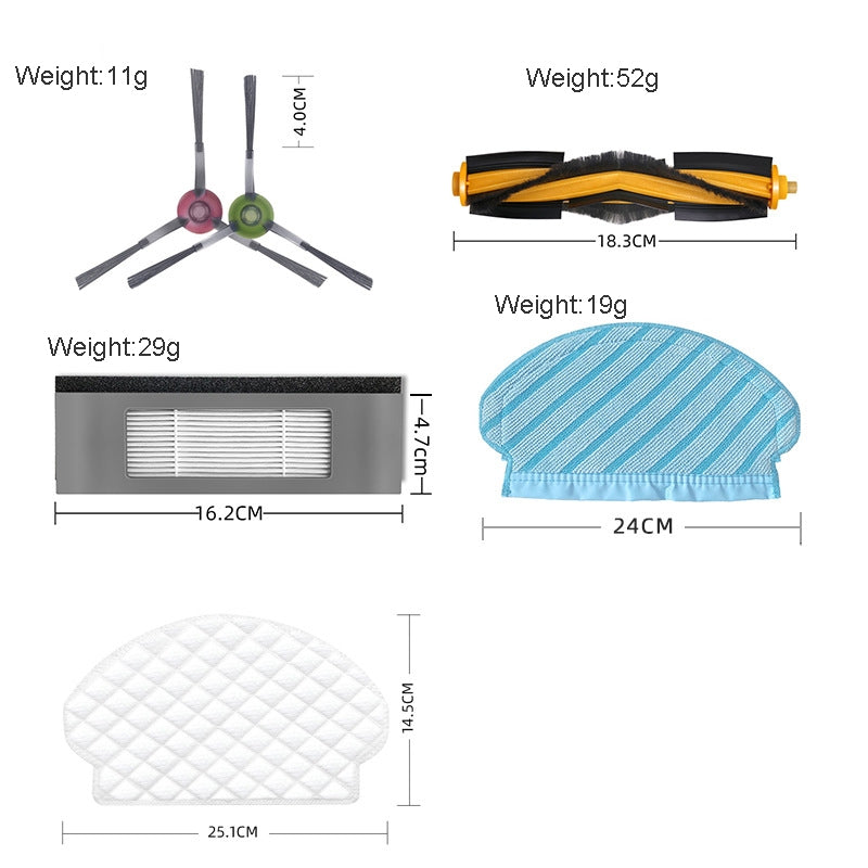 13 In 1 Set For Ecovacs OZMO 950 920 T5  DX55 DJ65 Vacuum Cleaner Accessories