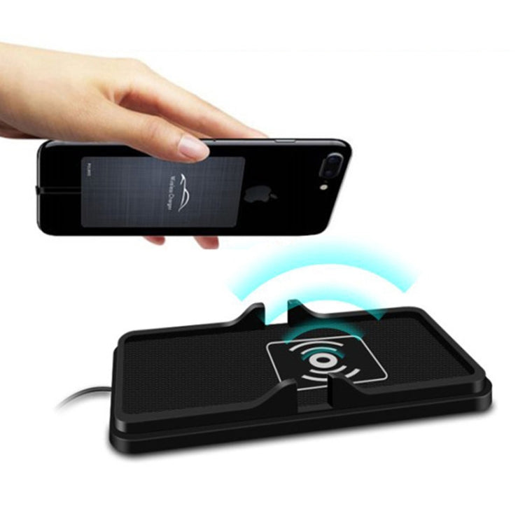 C6 15W 2 In 1 Multi-Function Car Wireless Charger Anti-Slip Launching Pad(Black)