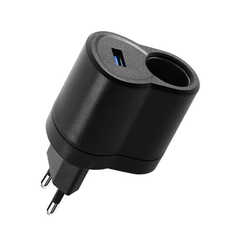 EU Plug Home Cigarette Lighter Socket Car Power Converter, Plug Specifications: