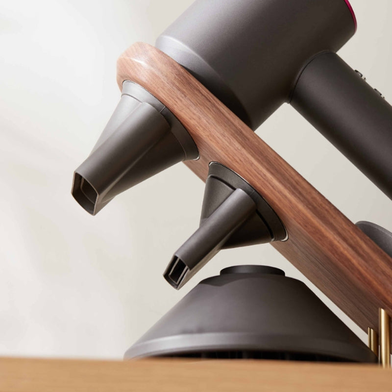 Solid Wood Hair Dryer Storage Bracket For Dyson(Black Walnut)