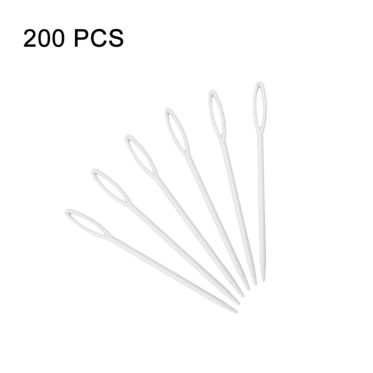 200 PCS 9cm Plastic Sewing Needle Color Sweater Knitting Tool(Yellow)