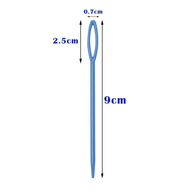 200 PCS 9cm Plastic Sewing Needle Color Sweater Knitting Tool(Pink)