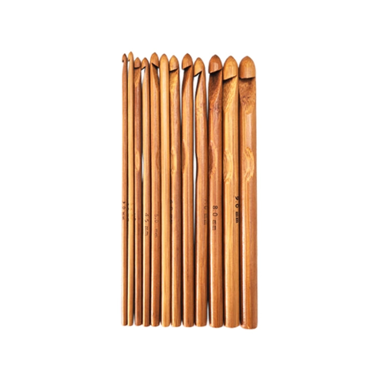 12 PCS Bamboo Handle Sweater Extra Thick Crochet Knitting Material Tools