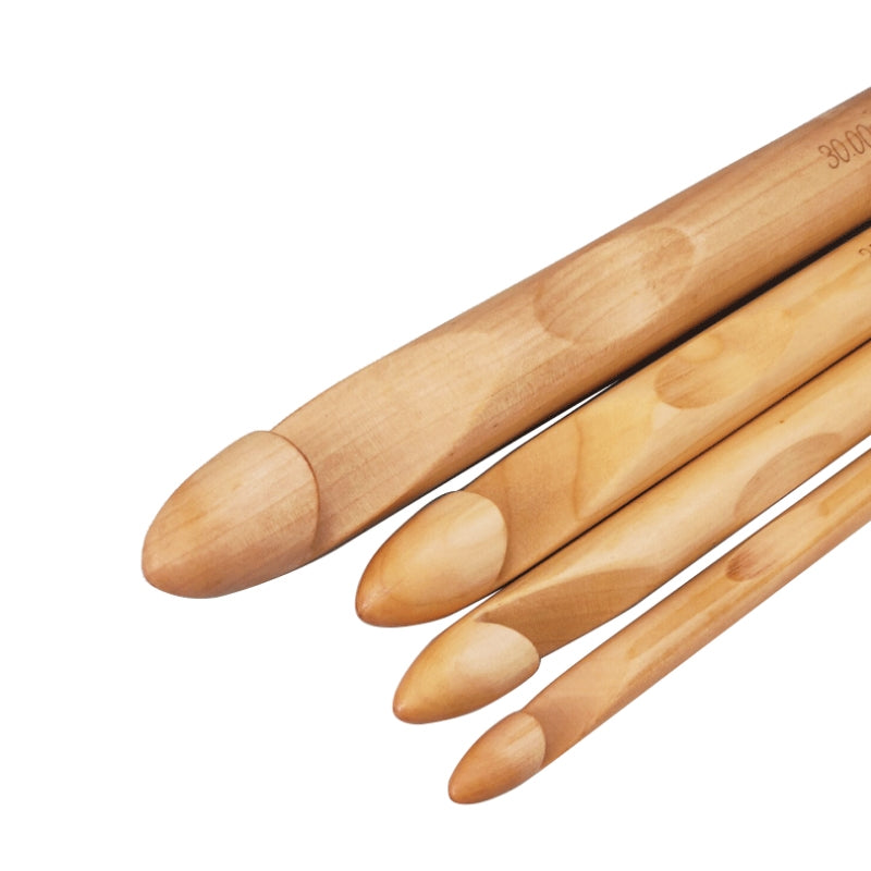 4 PCS Bamboo Handle Sweater Extra Thick Crochet Knitting Material Tools