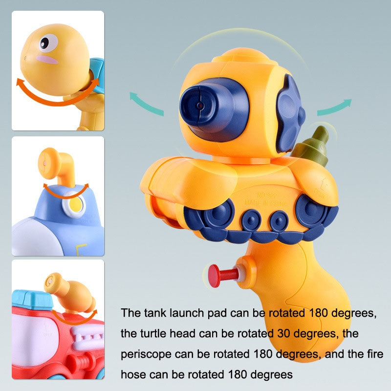 Children Summer Playing Water Beach Press Mini Water Toy Color Random Delivery(Fire Truck)