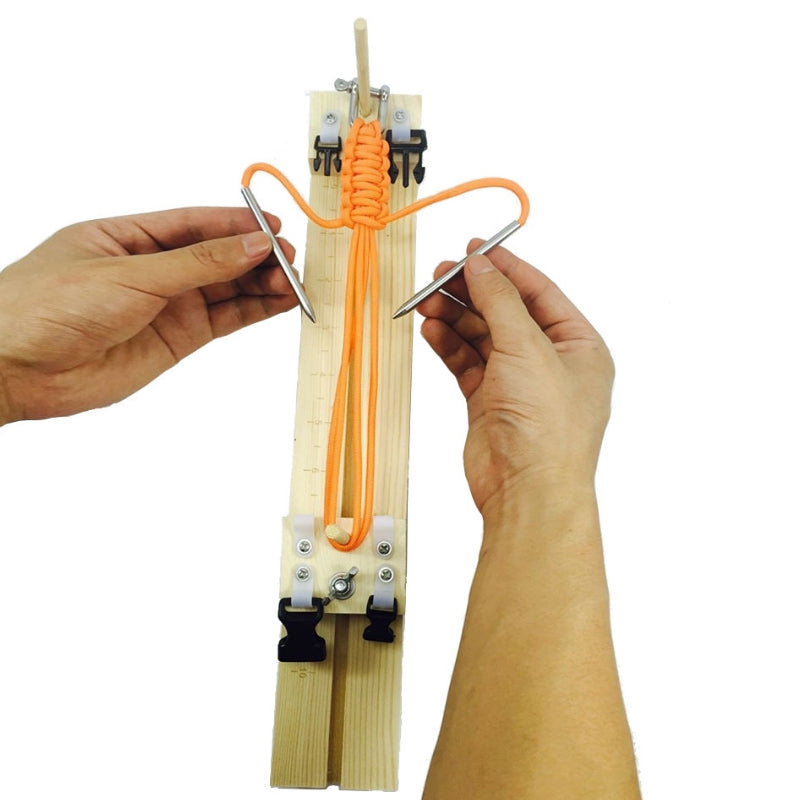 Handmade Jewelry Umbrella Rope Bracelet Braided Wooden Frame(Section B)