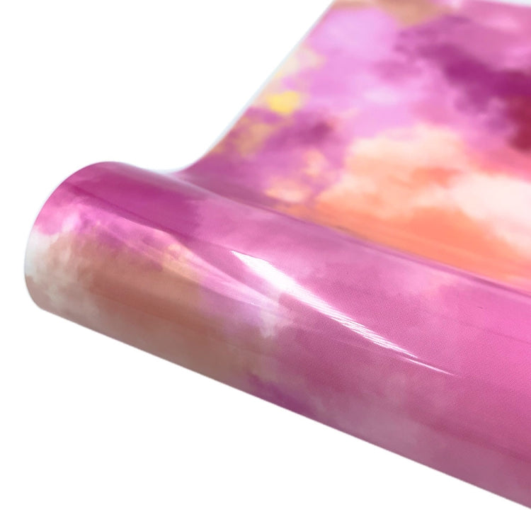 Clouds Watercolor Tie Dye Heat Transfer Vinyl Make Sign Pattern Cricut Film 30x 50cm(Purple Pink)