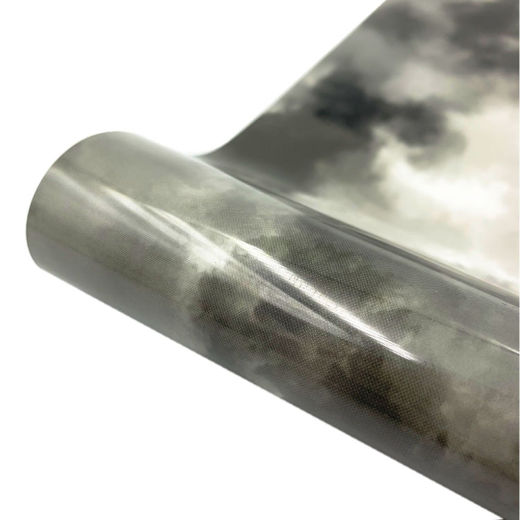 Clouds Watercolor Tie Dye Heat Transfer Vinyl Make Sign Pattern Cricut Film 30x 50cm(Black and Gray)
