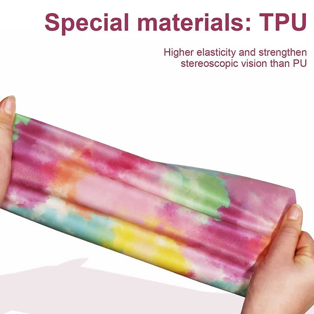 Clouds Watercolor Tie Dye Heat Transfer Vinyl Make Sign Pattern Cricut Film 50 x 100cm(Colored)