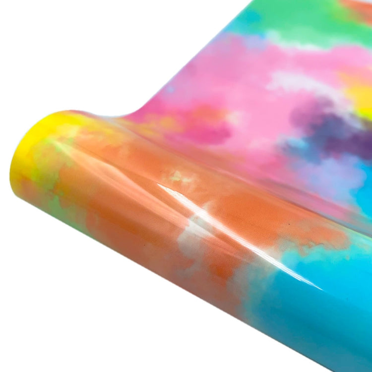 Clouds Watercolor Tie Dye Heat Transfer Vinyl Make Sign Pattern Cricut Film 50 x 100cm(Colored)