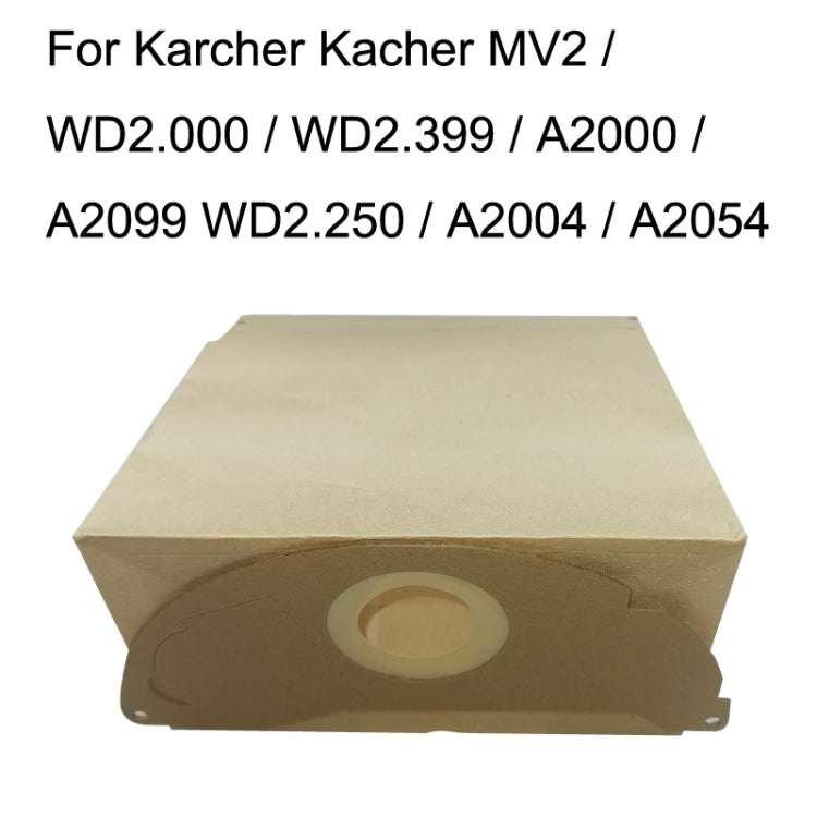 5PCS Paper Bag Waste for Karcher WD2250 / A2004 / A2054 / MV2 Vacuum Cleaner Accessories