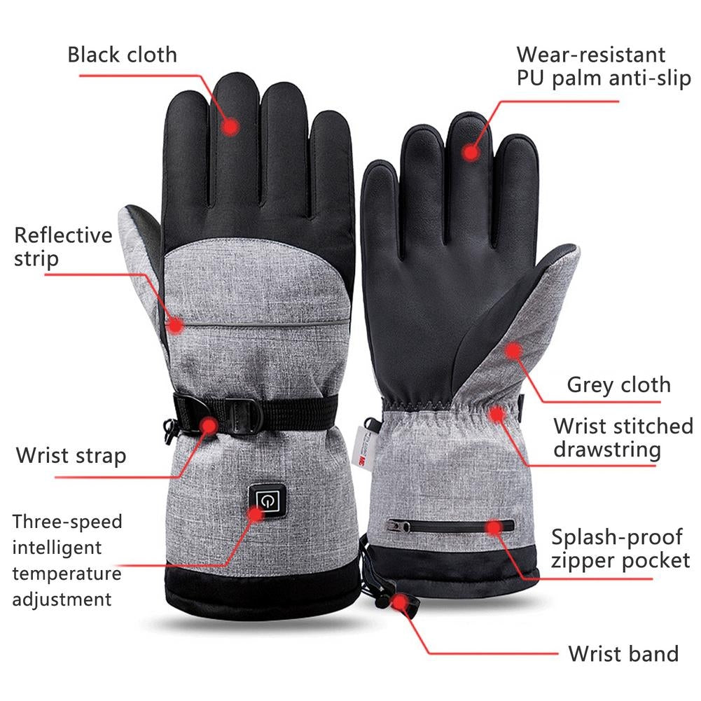Winter Heating Hand Warmer Electric Thermal Gloves ,Specification: Only Gloves 