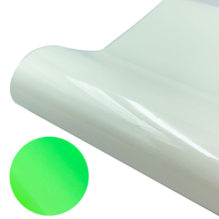 20 x 50cm Luminous PU Engraving Film Heat Transfer Vinyl(White Glowing  Green Light)