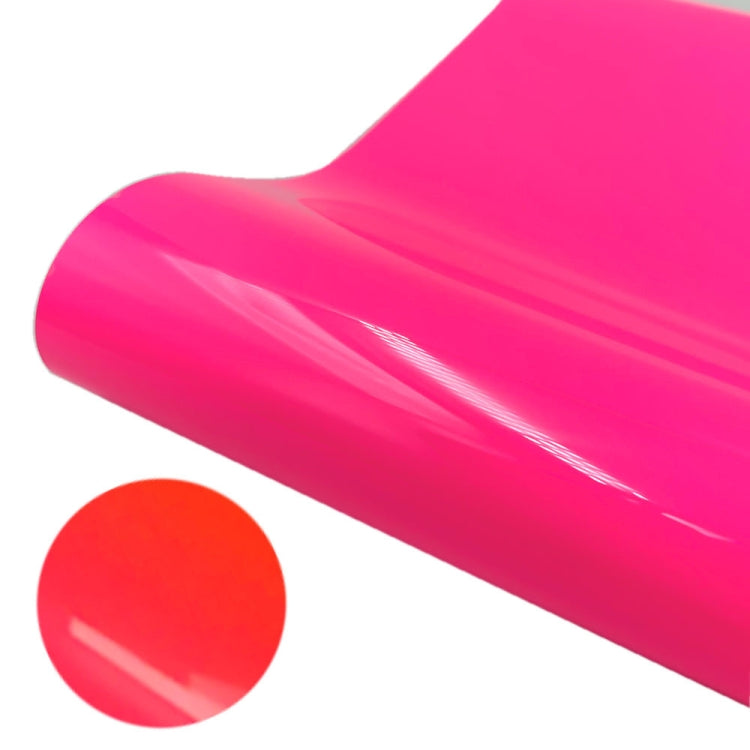 50 x 100cm Luminous PU Engraving Film Heat Transfer Vinyl(Rose Red Glowing  Orange Red Light)