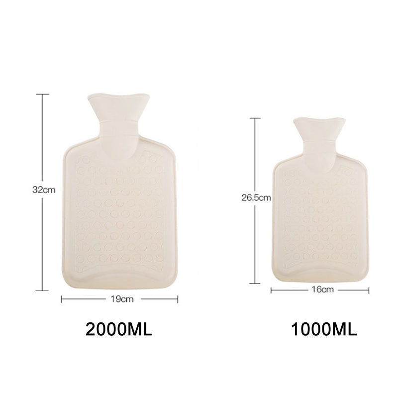 Detachable Washing Cloth Cover Rubber Hot Water Bag Can Be Intervened, Color: Gray Clouds 1000ML