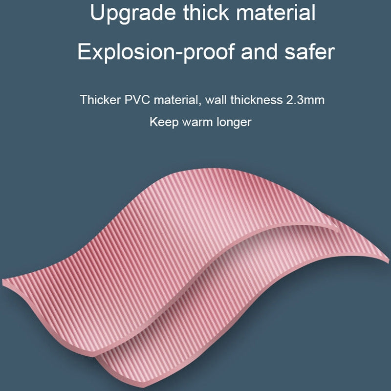 Large Explosion-proof Water-injected PVC Warm Water Bag, Spec: 1000ml (Navy Blue)