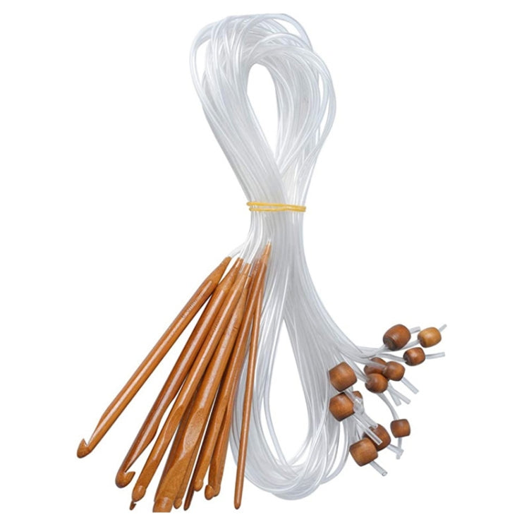 1 Sets Knitting Needles Carbide Bleaching Carpet Extended Crochet With Bead, Length: 1.2 m