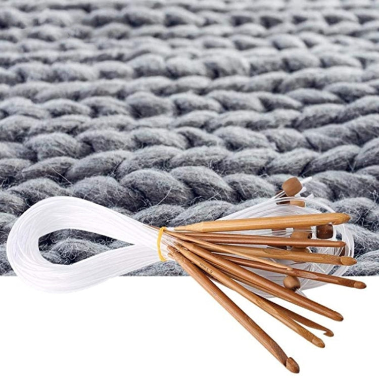 1 Sets Knitting Needles Carbide Bleaching Carpet Extended Crochet With Bead, Length: 1.2 m