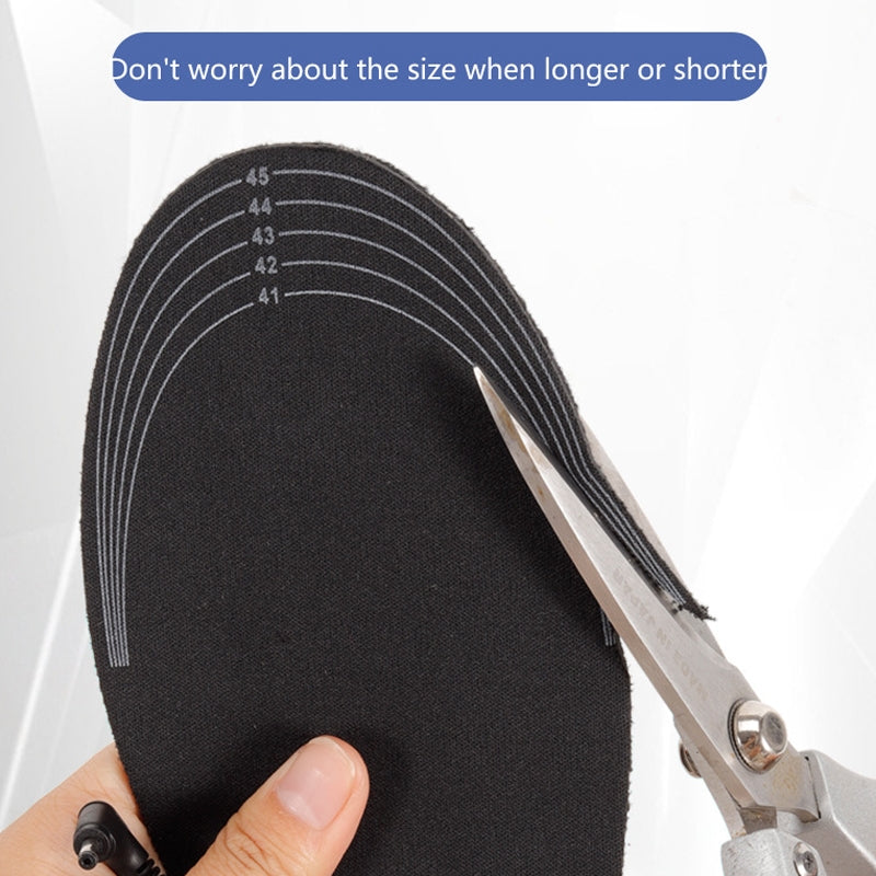 1 Pair USB Heating Insoles Washable Cuttable Electric Heating Foot Warmer Size 35-40