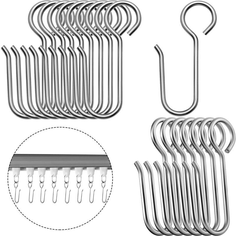 20PCS Metal Hook Set Curtain Easy Replacement Hook Accessories