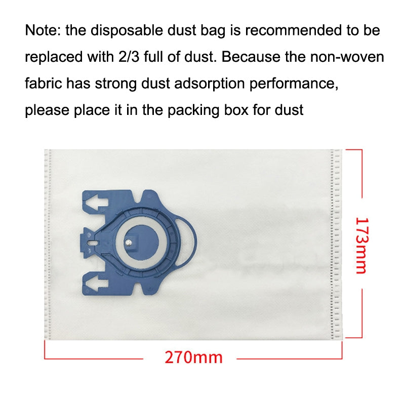 10PCS For Miele 3DFJM / Complete C2 Vacuum Cleaner Accessories Blue Dust Bag