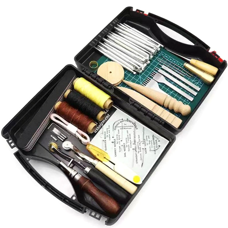 59 In 1 Handmade Leather DIY Tool Set Sewing Craft Tool Set, Style: A5 Pads