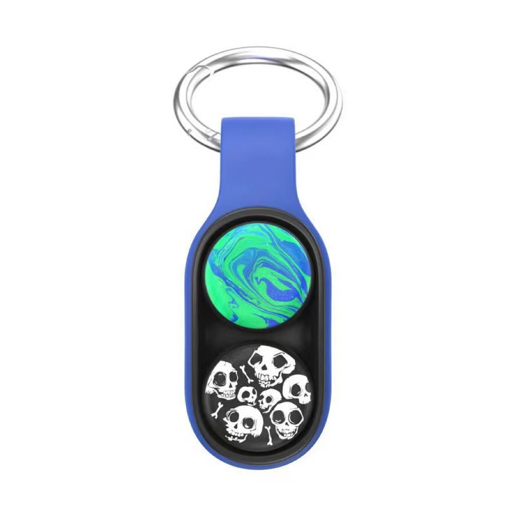 Decompression Toy Magnetic Buckle Toy Press Handheld Toy(Black)