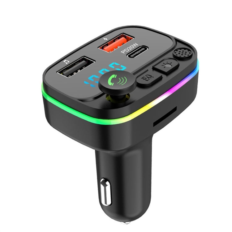 P3-PD Fast Charging Car MP3 Bluetooth Hands-free Player Car FM Transmitter