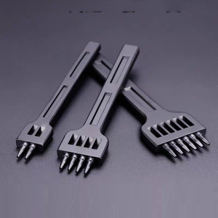ER061 DIY Hand-sewn Leather Round Punch Tools Alloy Steel Platoons Rushing, Style: 6mm Set