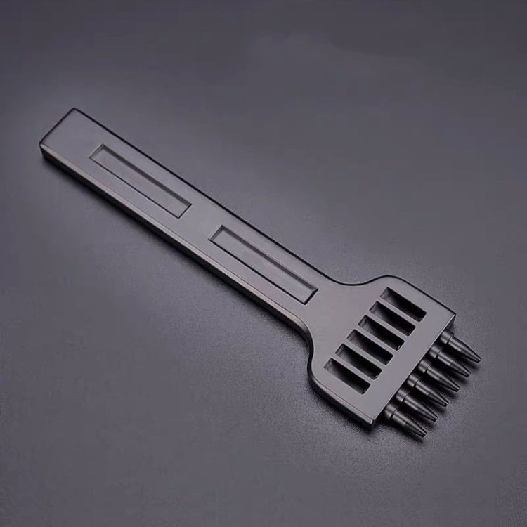 ER061 DIY Hand-sewn Leather Round Punch Tools Alloy Steel Platoons Rushing, Style: 4mm-6 Holes