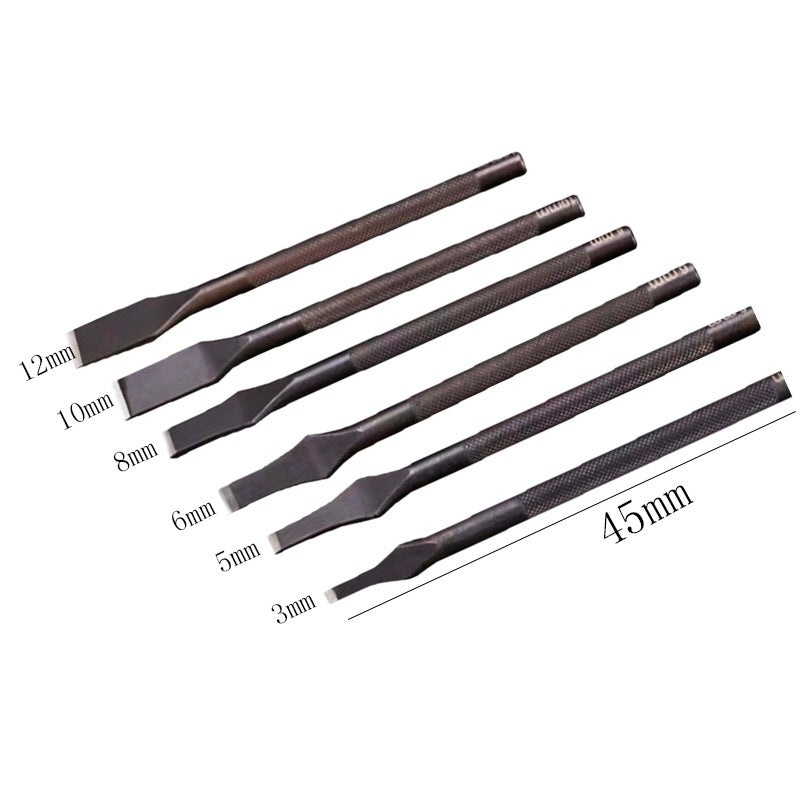 ER018 Card Position Cut Cowhide Leather Word Cut DIY Tool, Size: 6mm