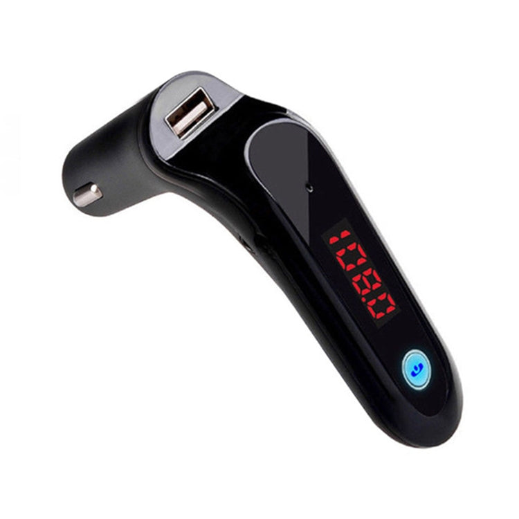 S7 Smart Digital Display Music Player Calling Car Charger, Color: Black