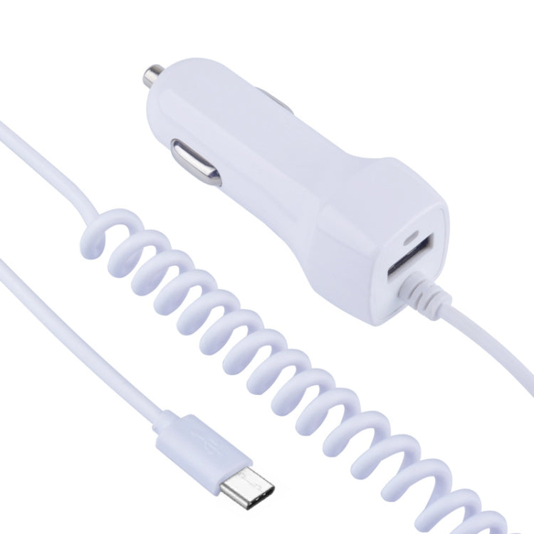 522AL Fast Charging With Cable Car Charging, Output Interface: Type-C/USB-C (White)