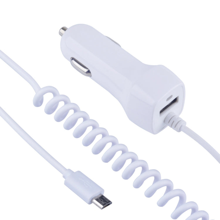 522AL Fast Charging With Cable Car Charging, Output Interface: Micro USB (White)