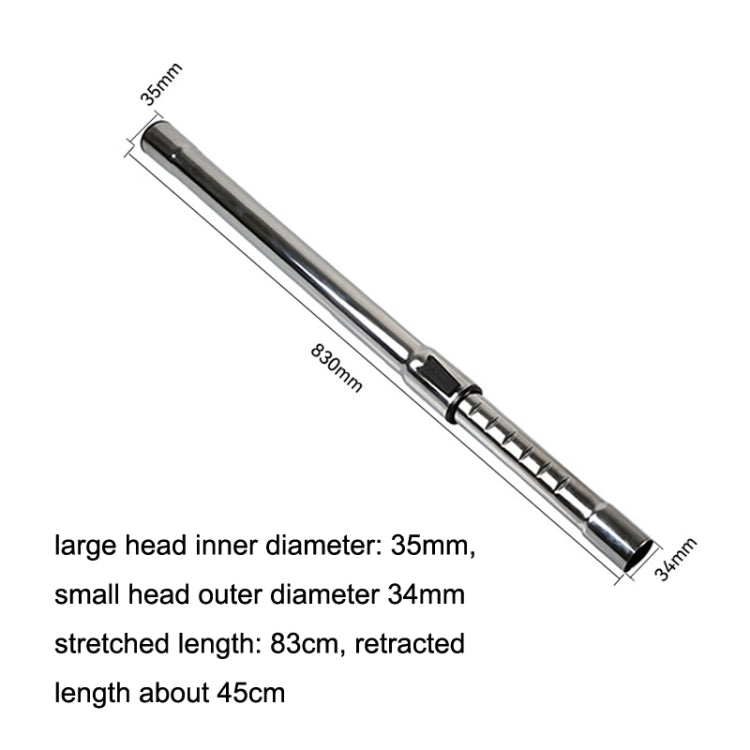 For Midea Vacuum Cleaner Accessories Straight Tube Telescopic Rods Extension Tube Inner Diameter 35mm