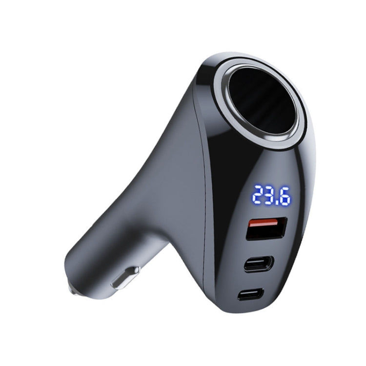 Car Charger Multifunctional Digital Display QC Charging Cigarette Lighter Adapter, Model: CCA Dual PD