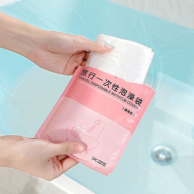 2 pack Disposable Bath Bag Thickened Bath Tub Wood Barrel SPA Plastic Bag Film(120x260cm)