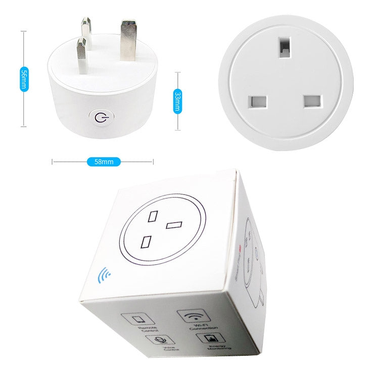 Tuya Smart App Wifi Smart Socket Phone Remote Timing Voice Switch Supports Alexa EU Plug, Style: 16A Power Model