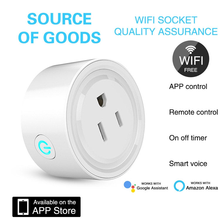 Tuya Smart App Wifi Smart Socket Phone Remote Timing Voice Switch Supports Alexa EU Plug, Style: 16A Power Model