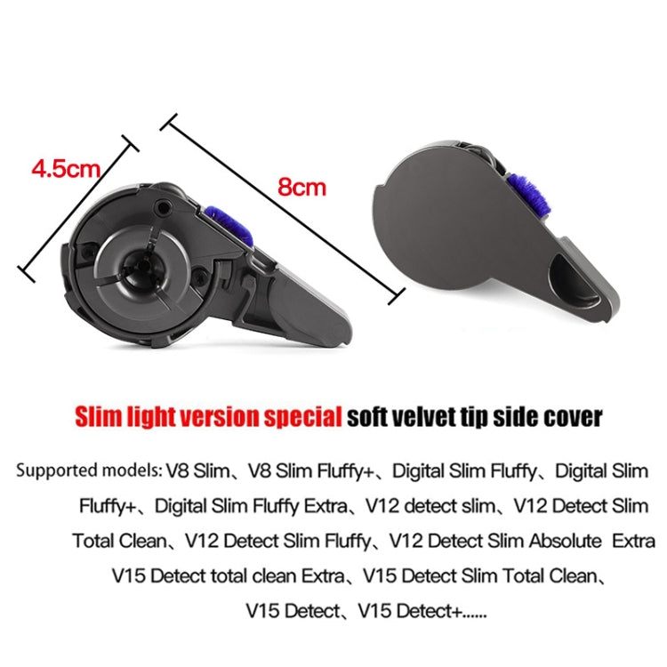 For Dyson Slim Light Version Vacuum Cleaner Soft Velvet Suction Head Side Cover