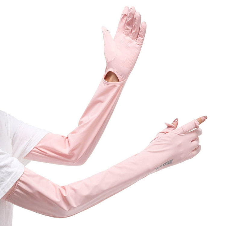 1pair Summer Extended Arm Sleeves Sun Protection UV Protection Sleeves, Style: Alphabet (Taro Flour)
