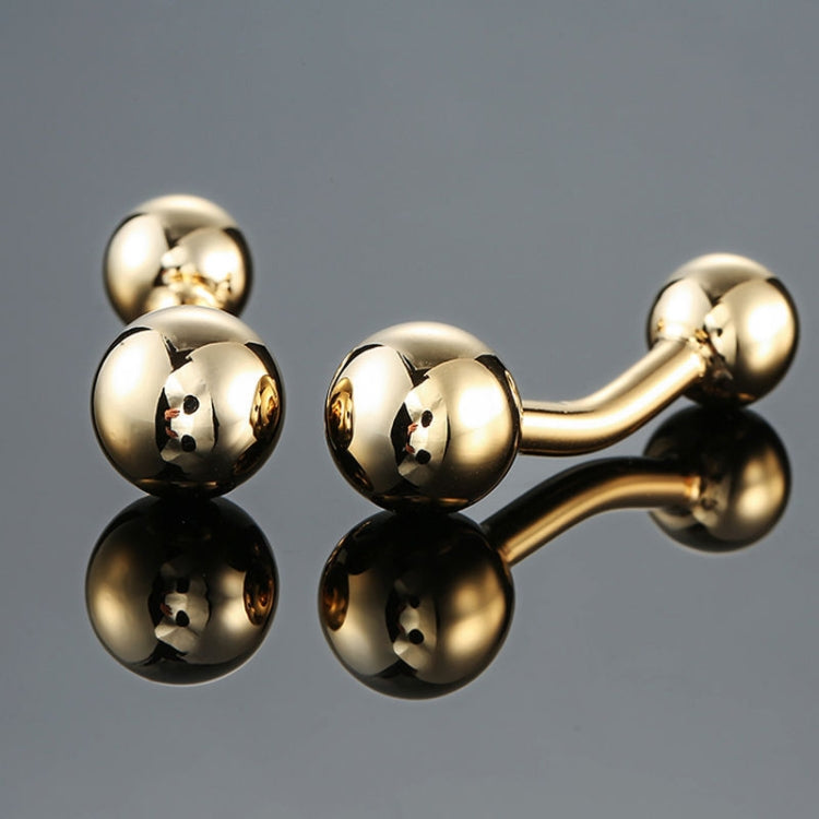 Men Brass Plated Shirt Cufflinks, Color: Gold Ball
