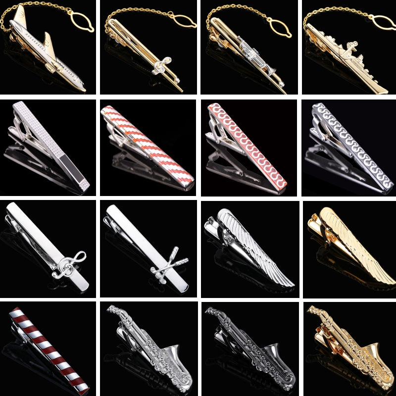 Men Business Formal Wedding Tie Clips, Color: Gold Ship